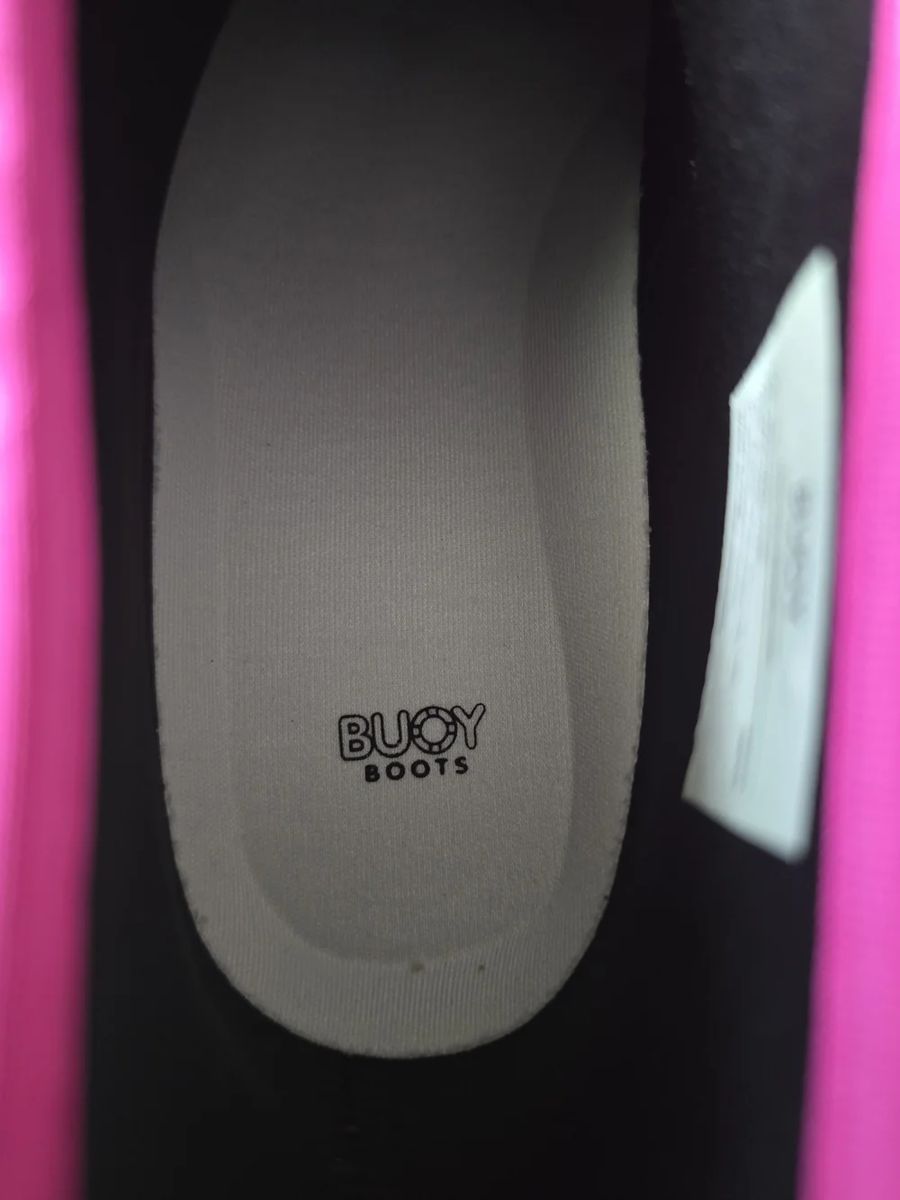 Buoy Chidren's Gray and Pink Rain Ankle Rubber Slip On Boots | Size 4
